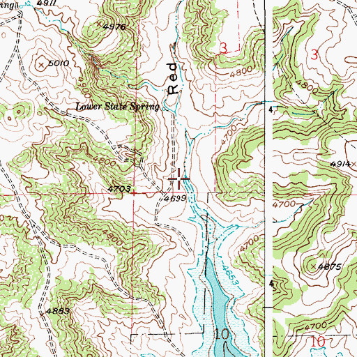 Topographic Map of Red Canyon, WY