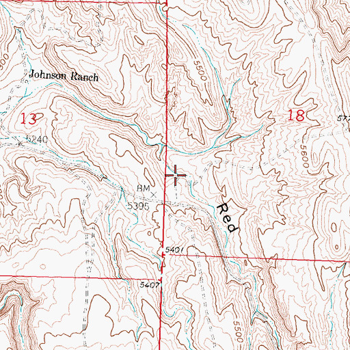 Topographic Map of Red Canyon, WY