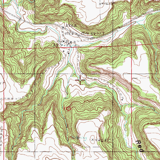 Topographic Map of Red Canyon, WY