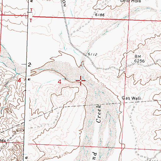 Topographic Map of Red Creek, WY