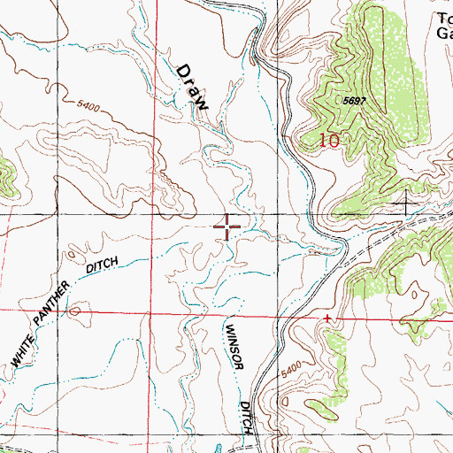 Topographic Map of Red Draw, WY