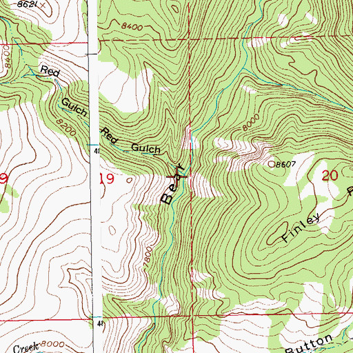 Topographic Map of Red Gulch, WY