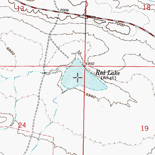 Topographic Map of Red Lake, WY