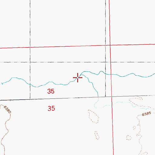 Topographic Map of Red Wash Draw, WY