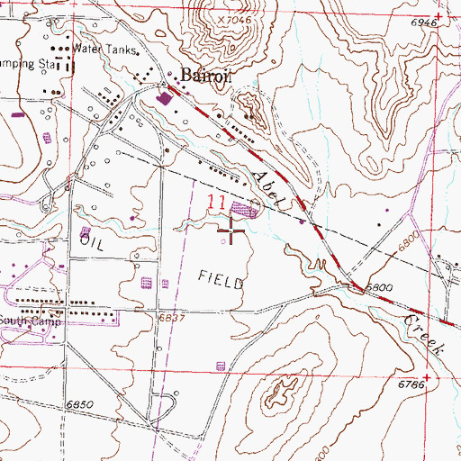 Topographic Map of Reed Creek, WY