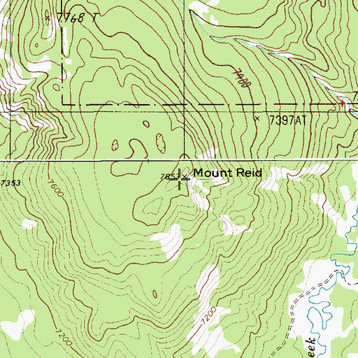 Topographic Map of Mount Reid, WY