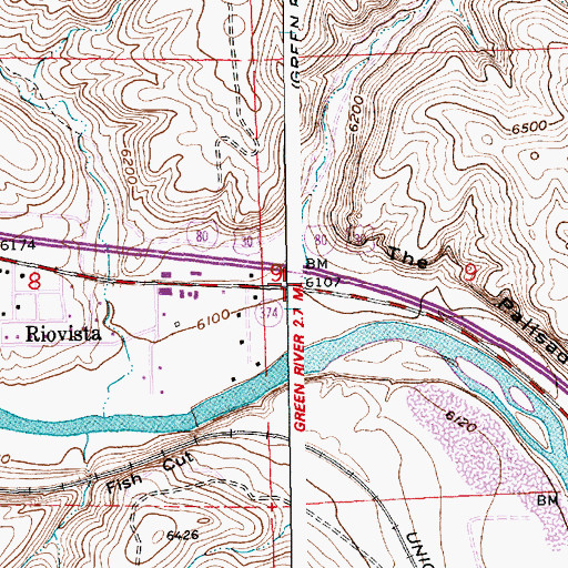 Topographic Map of Reiser Canyon, WY