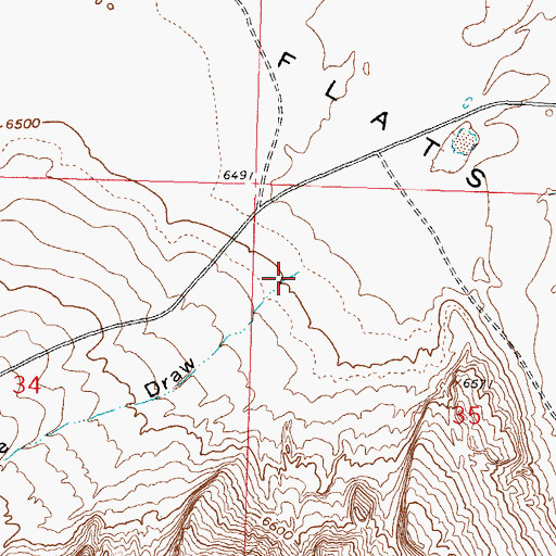 Topographic Map of Rendle Draw, WY