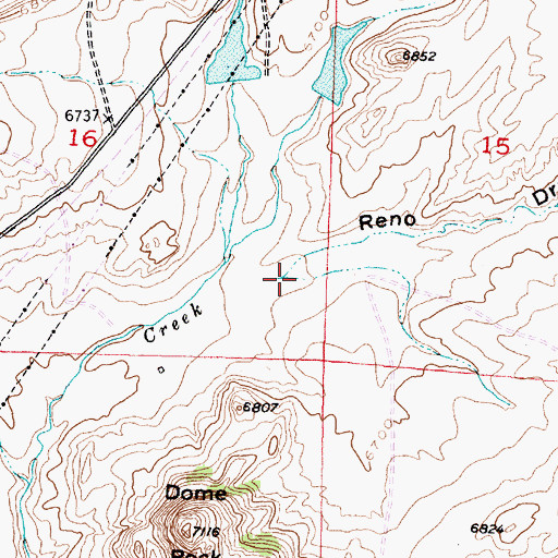 Topographic Map of Reno Draw, WY