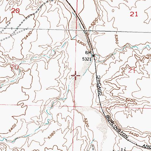 Topographic Map of Reservoir Creek, WY