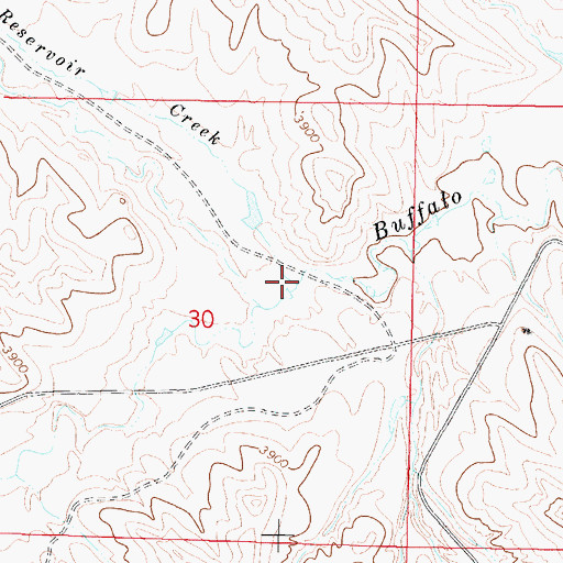 Topographic Map of Reservoir Creek, WY