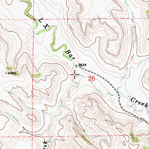 Topographic Map of Reservoir Creek, WY