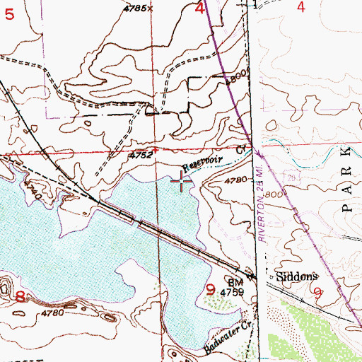 Topographic Map of Reservoir Creek, WY
