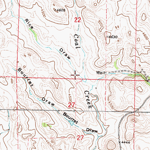 Topographic Map of Rice Draw, WY