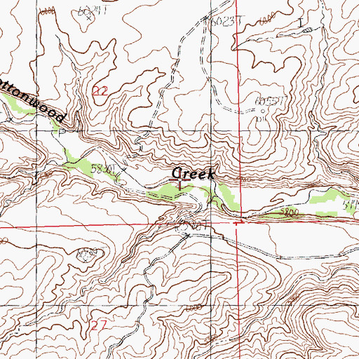 Topographic Map of Richmans Ranch, WY