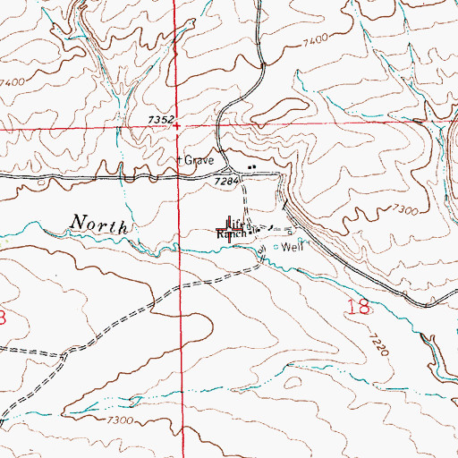 Topographic Map of Rife Ranch, WY