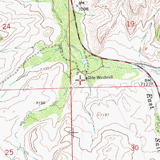 Topographic Map of Rife Windmill, WY