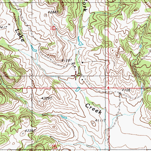 Topographic Map of Right Fork Lake Creek, WY