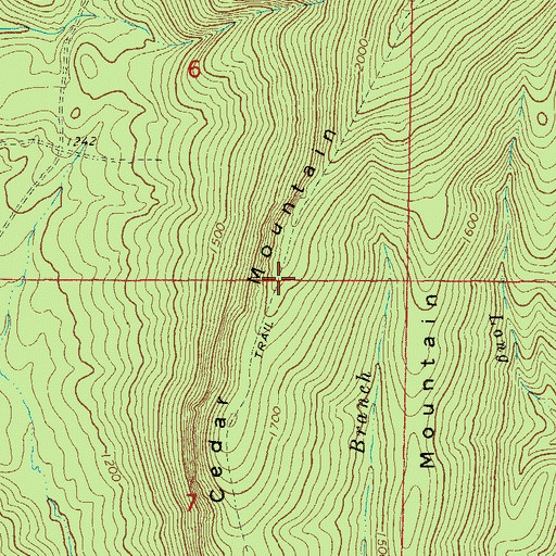 Topographic Map of Cedar Mountain, AL