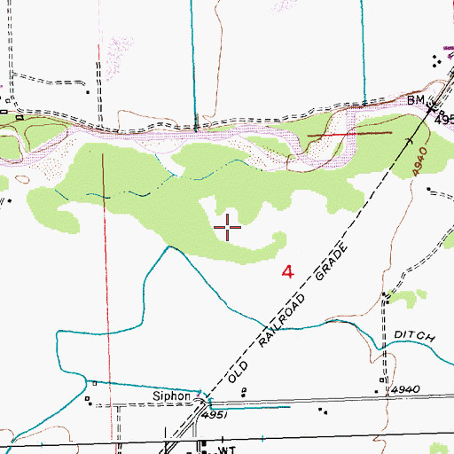 Topographic Map of Riverview Valley, WY