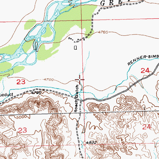 Topographic Map of Roach Gulch, WY