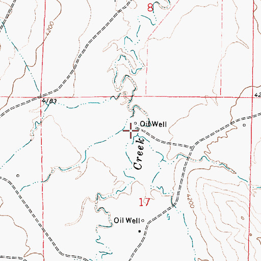 Topographic Map of Road Creek, WY