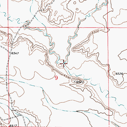 Topographic Map of Roberson Creek, WY