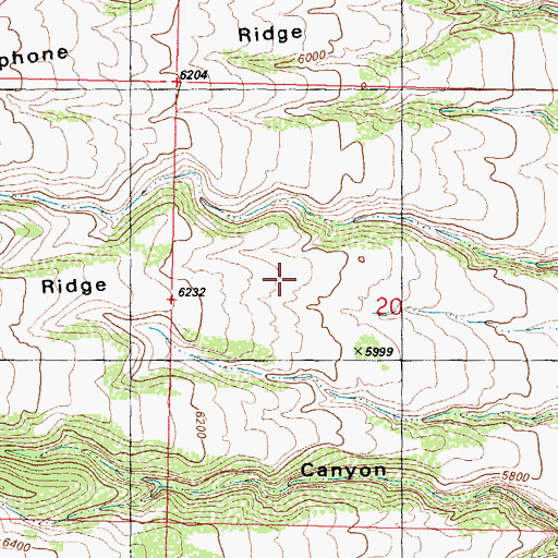 Topographic Map of Robins Ridge, WY