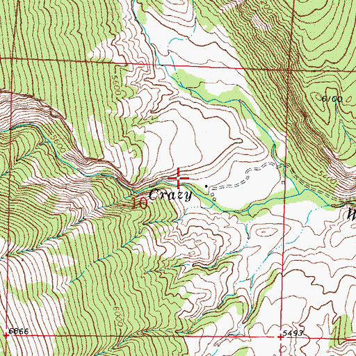 Topographic Map of Robinson Canyon, WY