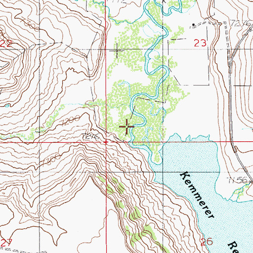 Topographic Map of Robinson Creek, WY