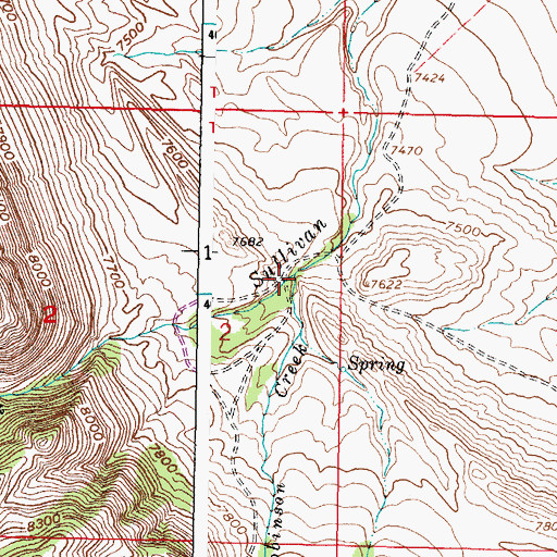 Topographic Map of Robinson Creek, WY