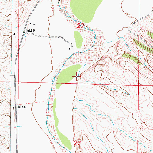 Topographic Map of Robinson Draw, WY