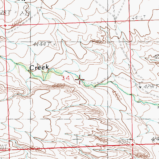 Topographic Map of Robertson Draw, WY