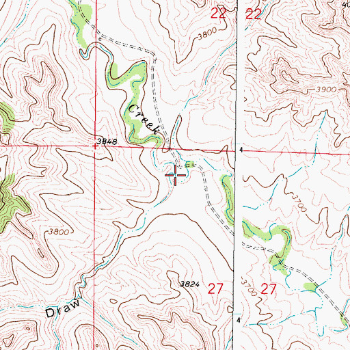 Topographic Map of Robling Draw, WY