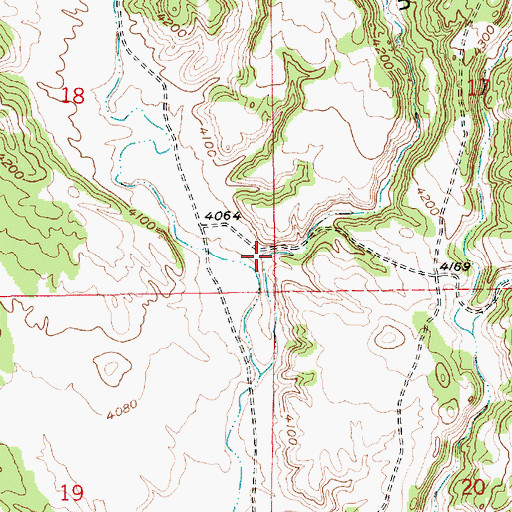 Topographic Map of Rock Canyon, WY
