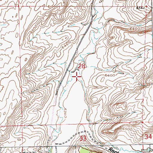 Topographic Map of Rock Canyon, WY