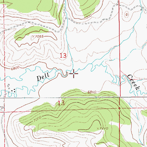 Topographic Map of Rock Creek, WY