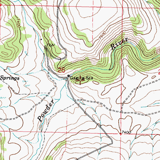Topographic Map of Rock Creek, WY