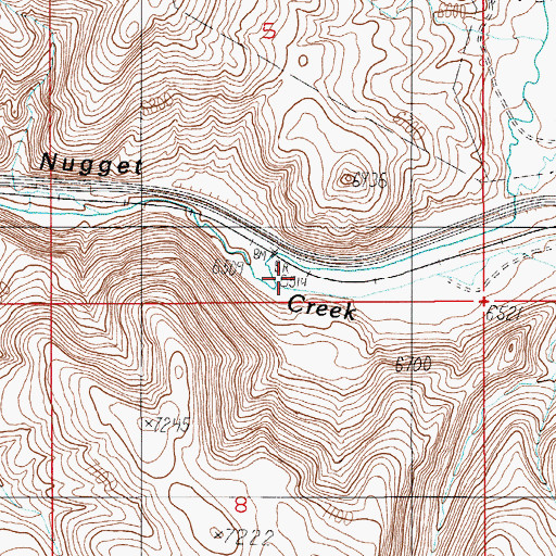 Topographic Map of Rock Creek, WY