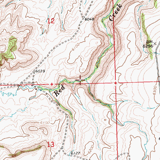 Topographic Map of Rock Spring Creek, WY