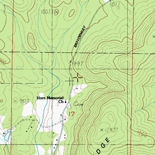 Topographic Map of Chambers Springs, AL