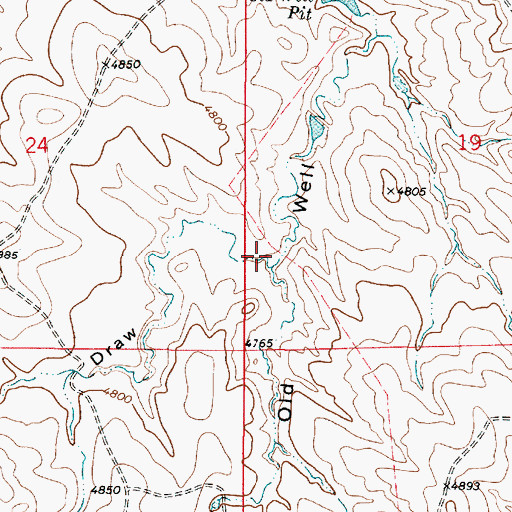 Topographic Map of Romaker Draw, WY