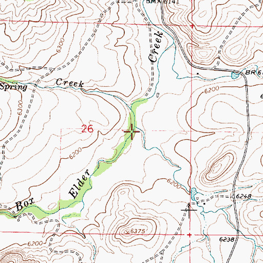 Topographic Map of Root Creek, WY