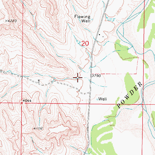 Topographic Map of Rose Draw, WY