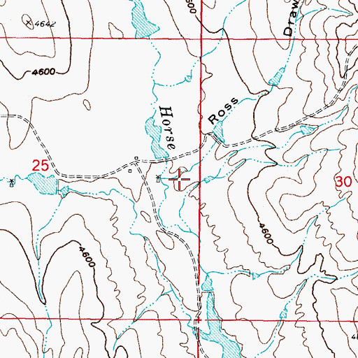 Topographic Map of Ross Draw, WY