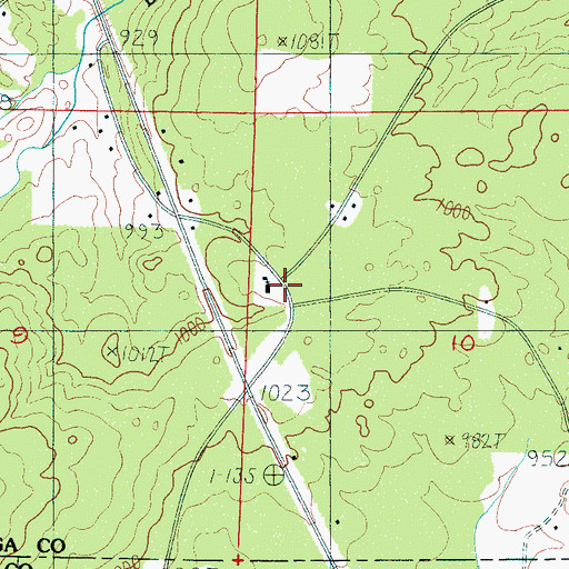 Topographic Map of Chandler Springs School, AL