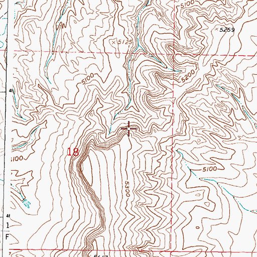 Topographic Map of Roy Rinker Homestead, WY