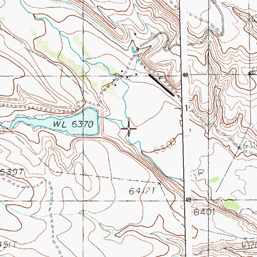 Topographic Map of Rush Creek, WY