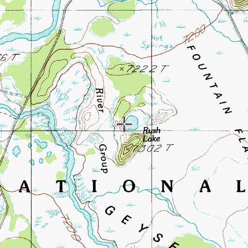 Topographic Map of Rush Lake, WY