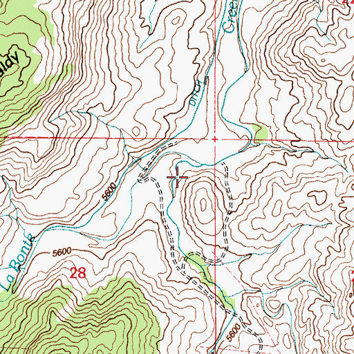 Topographic Map of Rutherford Creek, WY